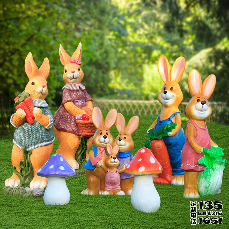 農(nóng)場(chǎng)玻璃鋼卡通彩繪兔子雕塑 農(nóng)場(chǎng)玻璃鋼卡通彩繪兔子雕塑